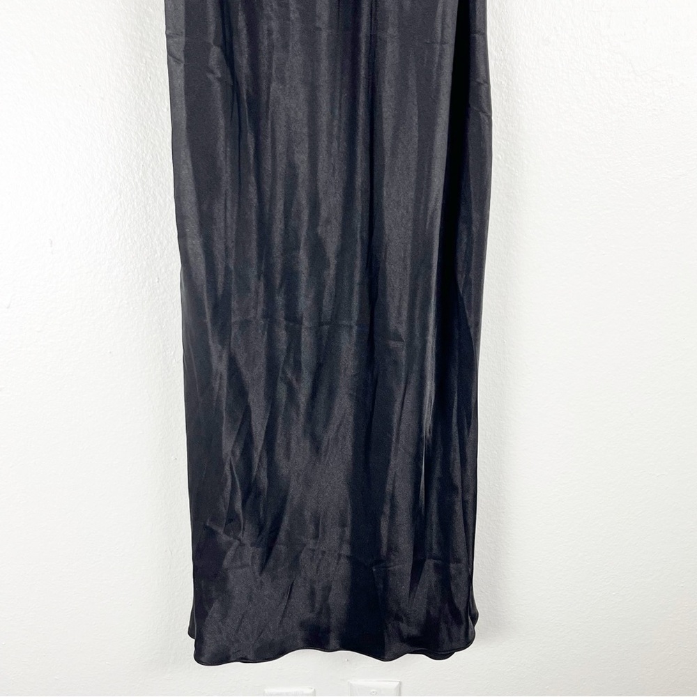 NEVER FULLY DRESSED Classic Black Front Tie Sleeveless Maxi Slip Dress, Size 14 - Picture 10 of 12